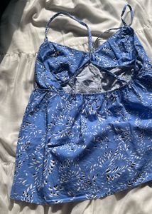 Blue Floral Tank Top