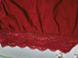 Clovia Burgundy Lace Trim Panty♥️🍒