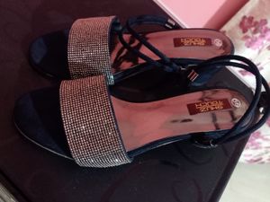 Shuz Touch Blue Rhinestone Heels Size 36