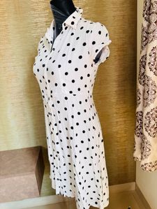 Polka Dot A Line Dress