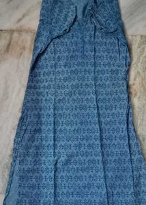 Printed Blue Kurta