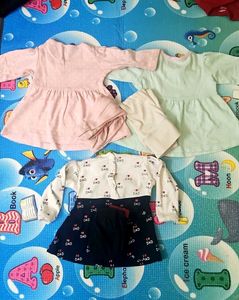 3 Cute Baby Dresses Bundle + Pajamis