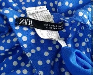 Blue Polka Dot Midi Dress
