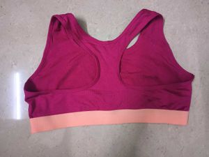 Pink Sports Bra