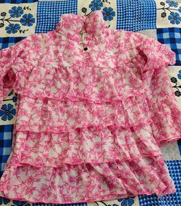 Floral Ruffle Top