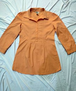 Organge Shirt Tunic Top