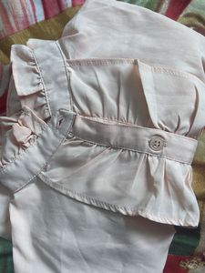 Ruffled Peach Blouse