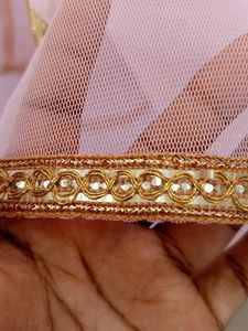 Pink Net Dupattaa