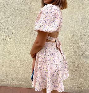 For Love &amp; Lemons Phoebe Mini Dress | Pink Floral