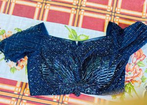 Elegant Navy Blue Saree