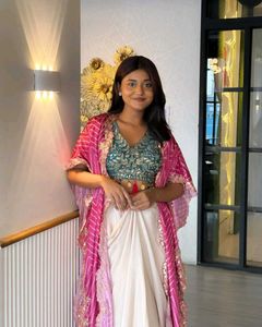 ✨️FIXED PRICE Designer Drape Skirt With Cape ✨️
