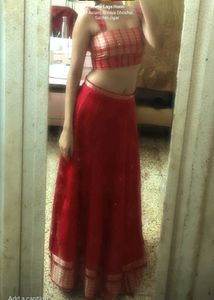 Red Lehenga Choli Set (I MADE IT😋)