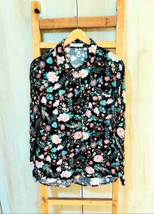 Multicolor Floral Shirt Size-38
