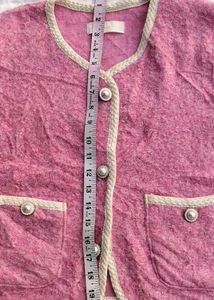 (Made In Korean) Pink Knit Cardigan