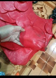Red Handbag with Unique Design