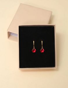 Gold Heart Drop Earrings