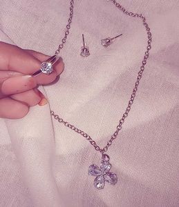 Minimal Korean Diamond Jewellery Set