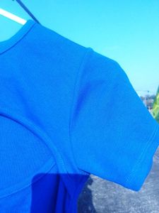 Blue Cut Out T-Shirt