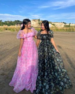 Customized Organza Printed Dress