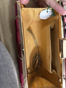 Partywear Maroon Clutch