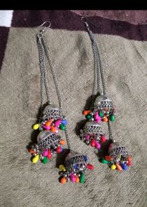 Multicolour Oxidised Earrings