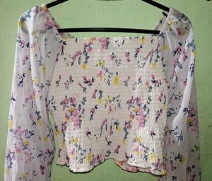 Floral Print Crop Top
