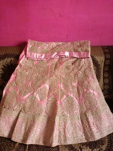 Pink & Gold Embroidered Lehenga