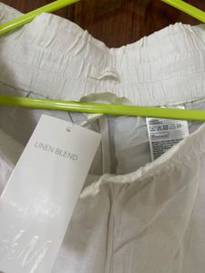 H&amp;M White Wide Leg Pants