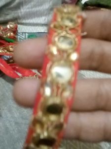 Red &amp; Gold Embellished Trim