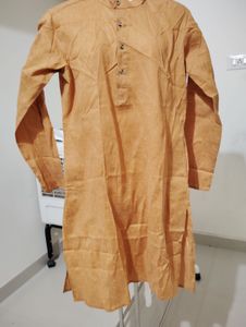 Men's Brown Cotton Kurta