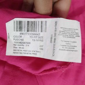 Embroidered Fuschia Pink Kurta