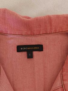 Coral Sleeveless Denim Dress