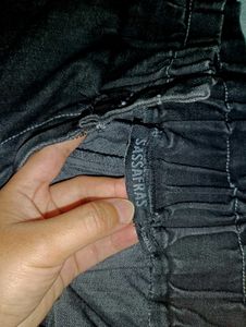 Women Black Boyfriend Jeans