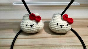 Crocheted Miffy Keychain