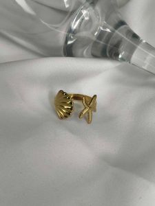 Shell Starfish Ring