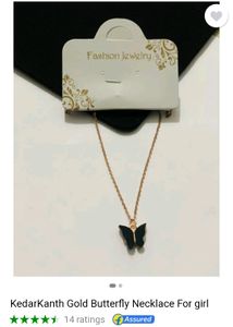 Black Butterfly Necklace