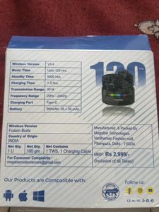 Bluetooth Tws 120 Hours Working