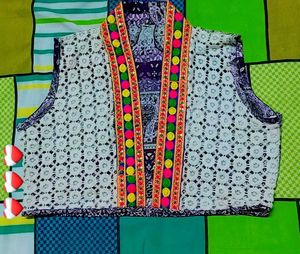 Crochet Lace Embellished Jacket