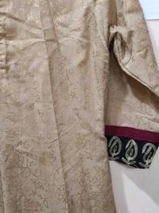 Beige Kurta In Size medium