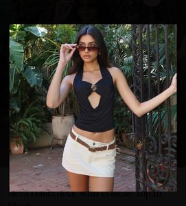 Elegant Black Halter Top