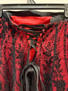 Elegant Red &amp; Black Corset Mini Dress