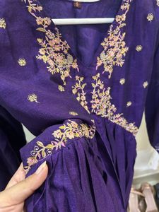Purple Embroidered Salwar Kameez