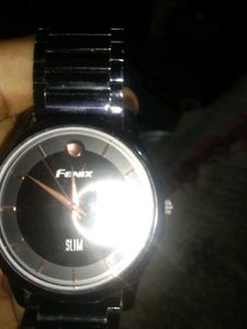 Fenix Black chain analog watch for men