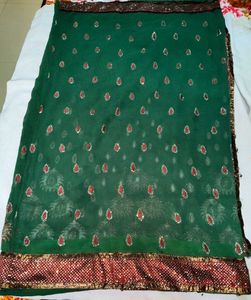 Elegant Green Saree