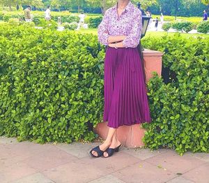 Stylish Purple Midi Dress
