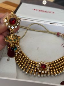 Indian Necklace Set With Stones