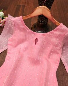Pink Polka Dot Kurti Dress