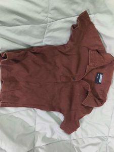Brown Short Sleeve Polo Shirt