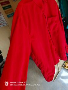 42-44&#34; Red Velvet Casual Shirt ( Twice Used)