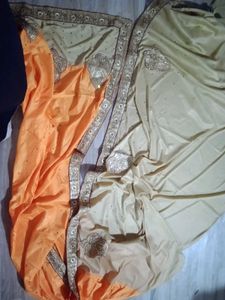 VeryBeautiful 2 Colour Silk Saree